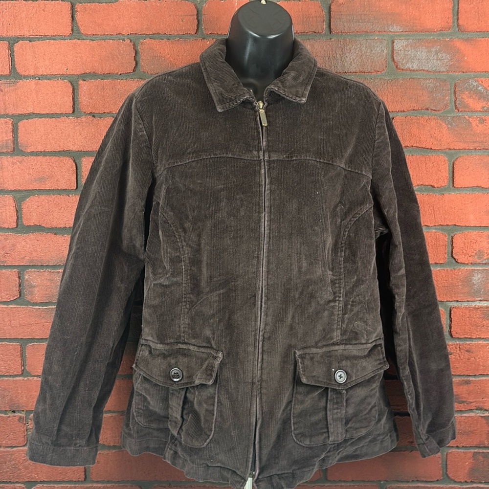 Fashion Bug Coat Woman 14/16W Brown Corduroy